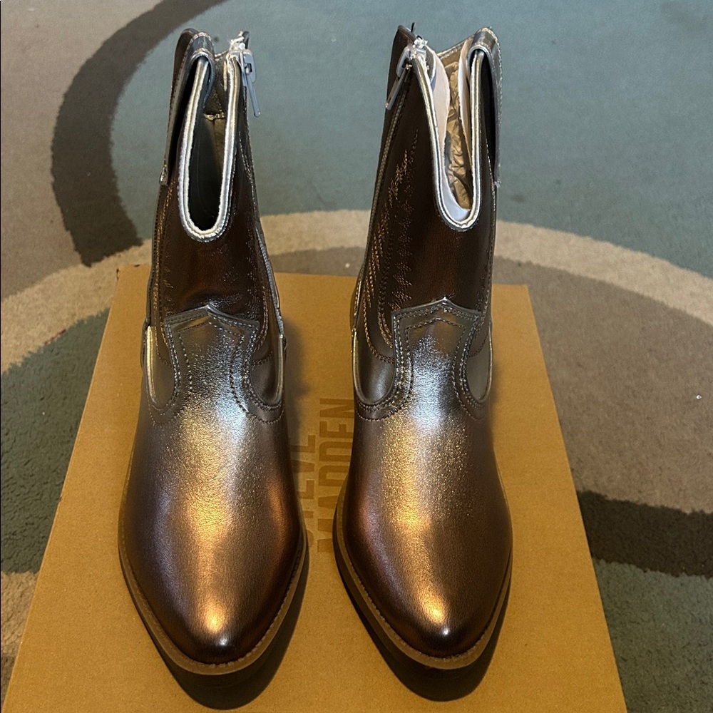 Steve Madden Bronze Metallic Kids Boots